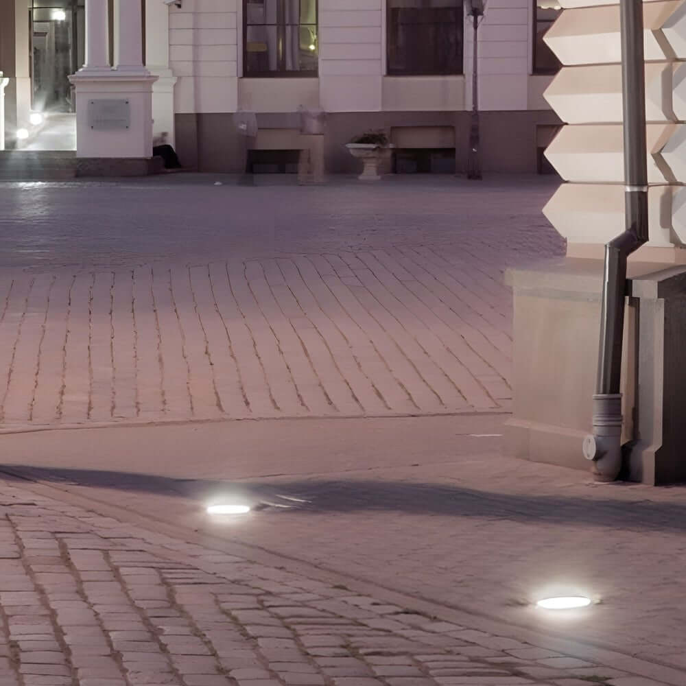 Sleek Stainless Steel Solar LED Recessed Ground Well Light for Outdoors