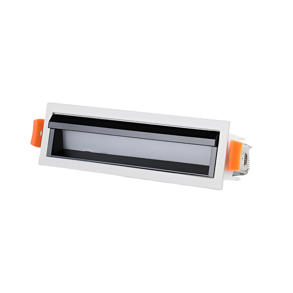 Sleek White Recessed LED Linear Light Fixture for Living Room Spaces