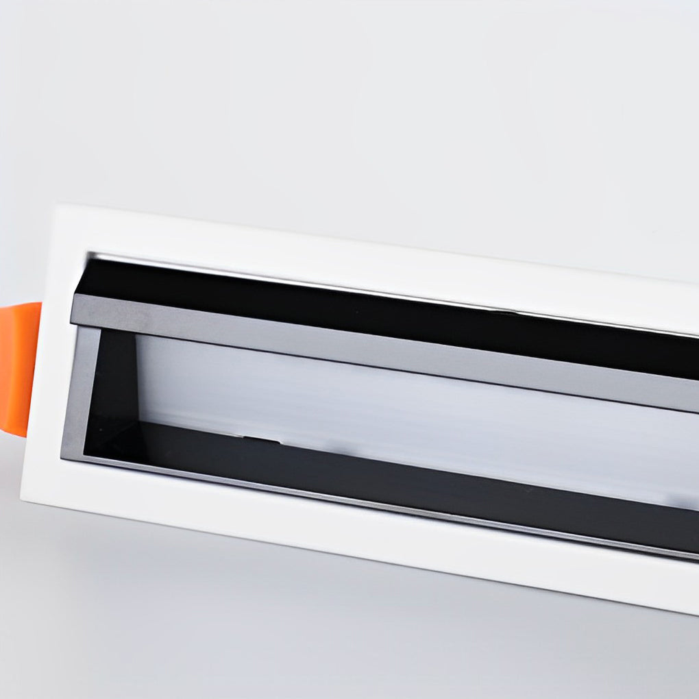 Sleek White Recessed LED Linear Light Fixture for Living Room Spaces