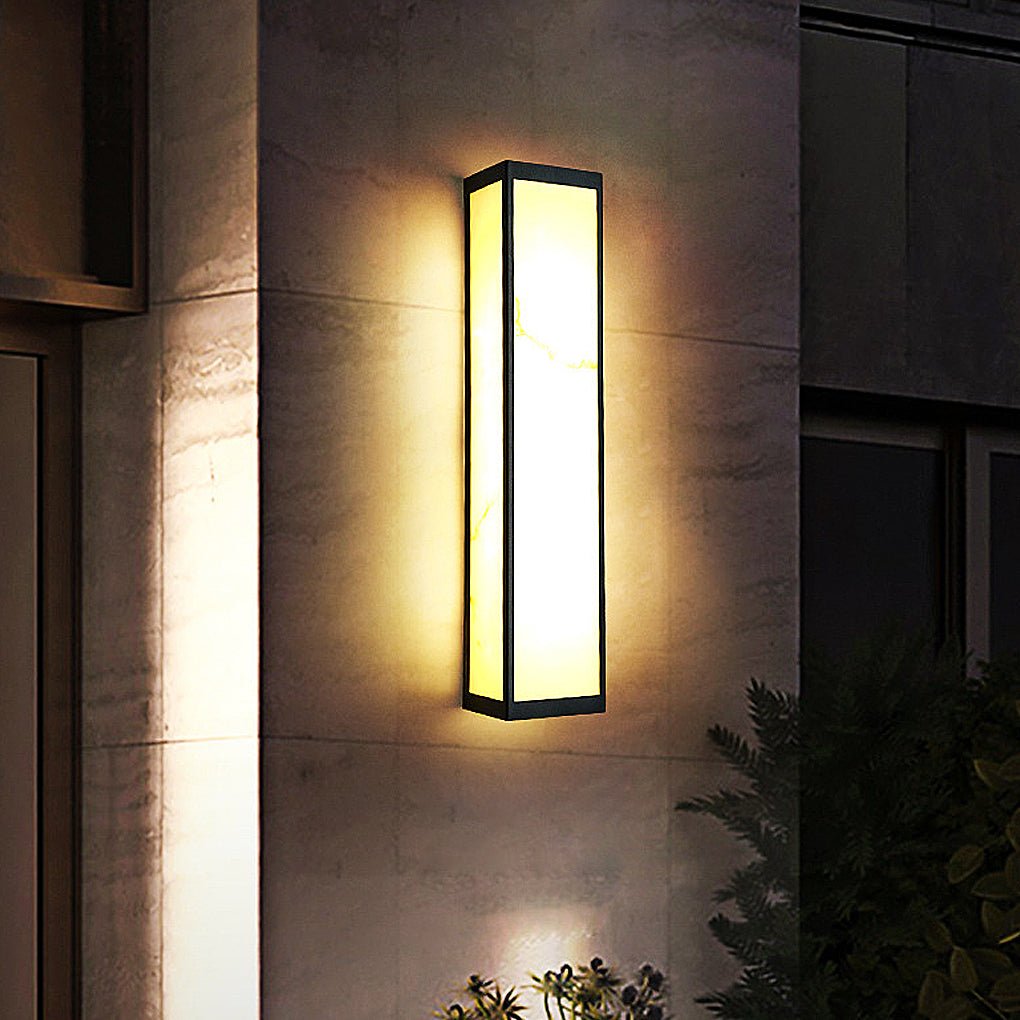 Sleek Black Metal LED Outdoor Wall Light - Waterproof Fixture for Exteriors