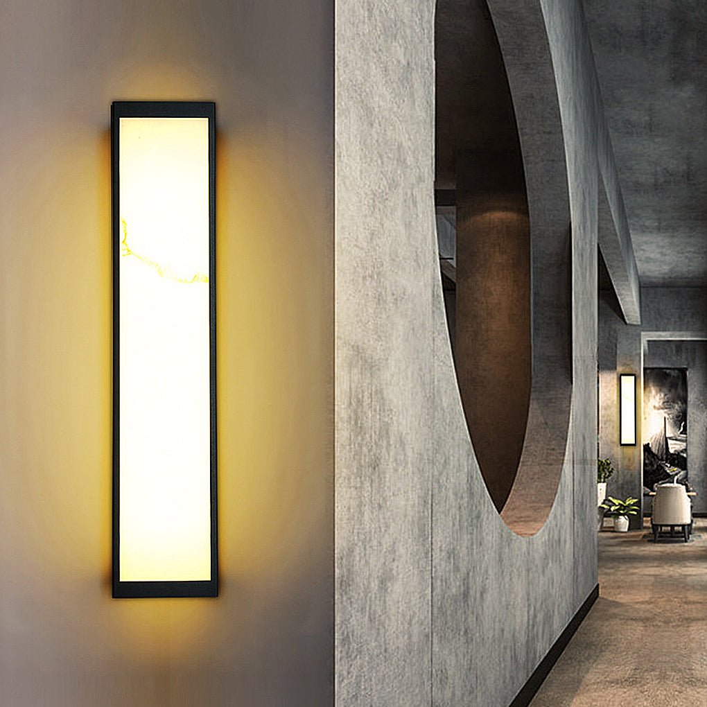 Sleek Black Metal LED Outdoor Wall Light - Waterproof Fixture for Exteriors