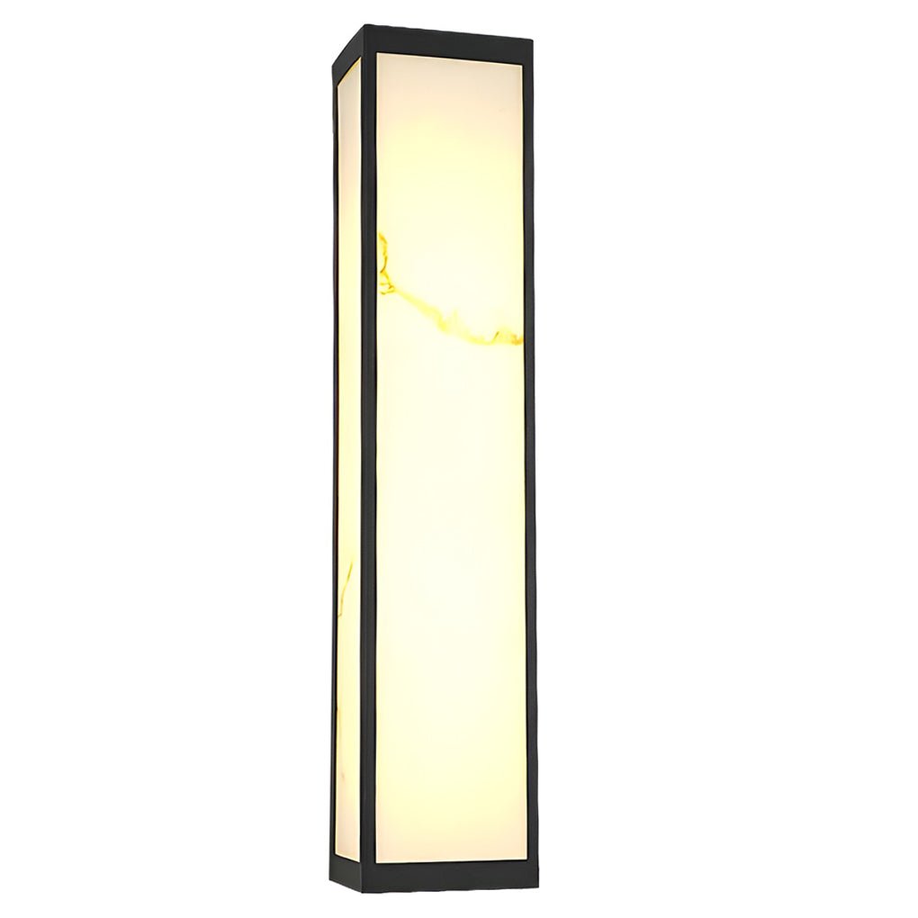 Sleek Black Metal LED Outdoor Wall Light - Waterproof Fixture for Exteriors