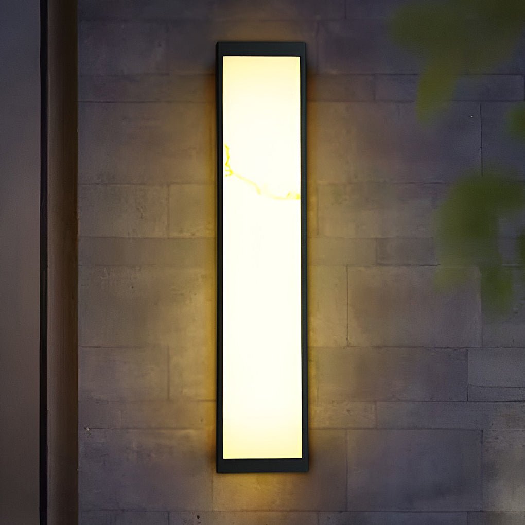 Sleek Black Metal LED Outdoor Wall Light - Waterproof Fixture for Exteriors