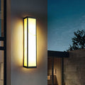 Sleek Black Metal LED Outdoor Wall Light - Waterproof Fixture for Exteriors
