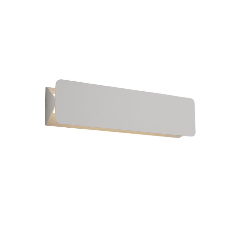 Sleek White Rectangular Metal LED Wall Light Fixture for Modern Interiors