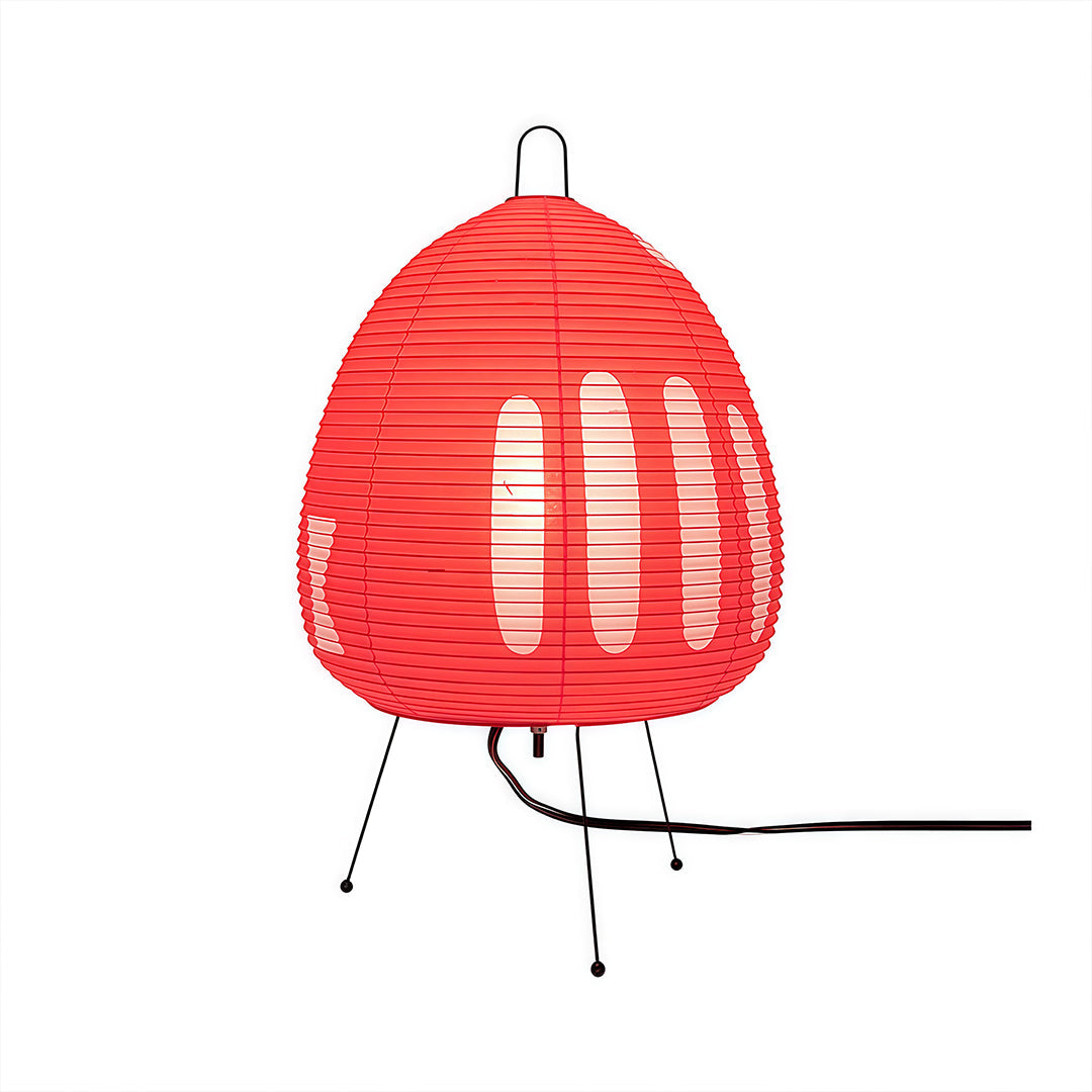 Minimalist White Rice Paper Table Lamp in Wabi-Sabi Style for Living Room