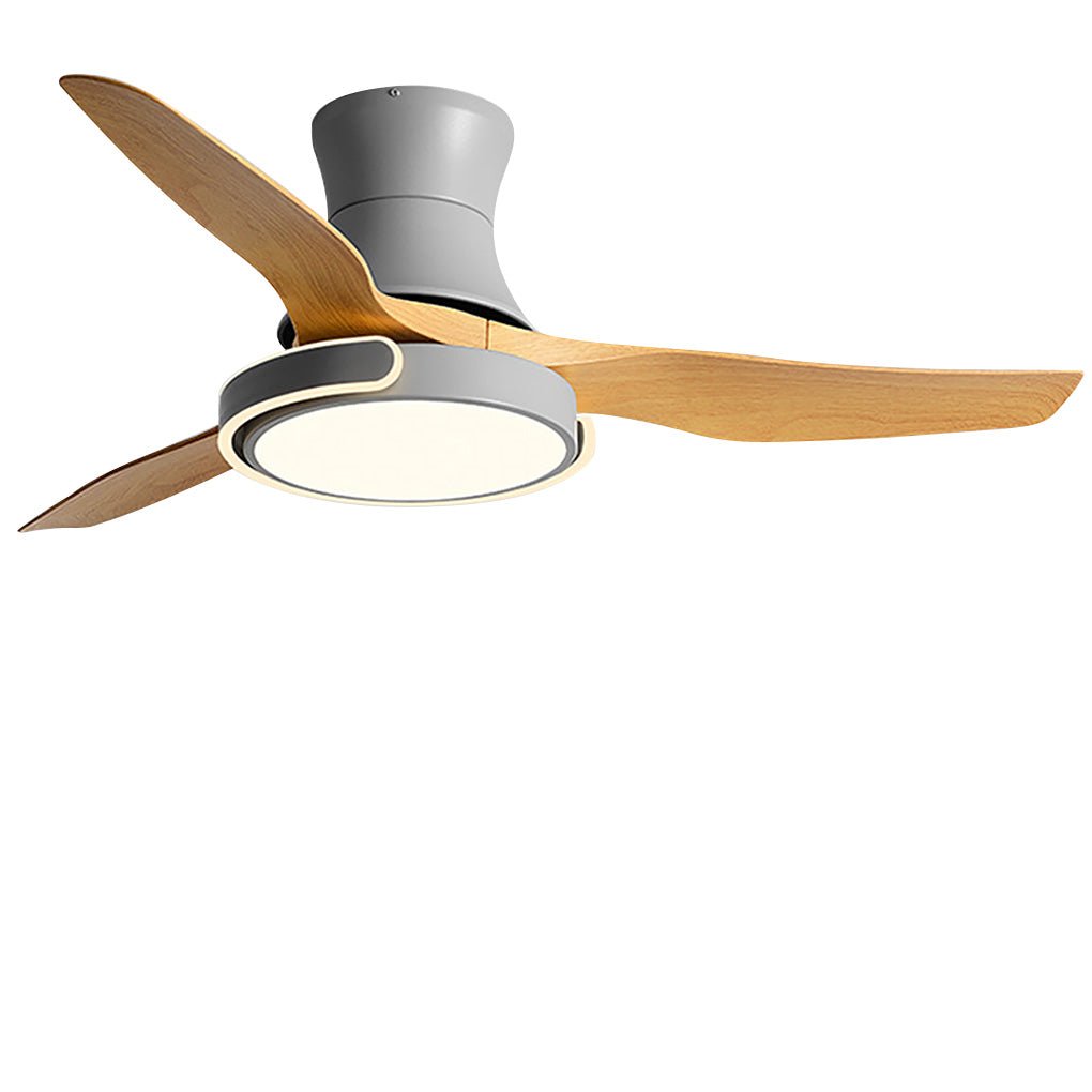 Modern White LED Remote Control Ceiling Fan Light with Dimming, Ideal for Living Room