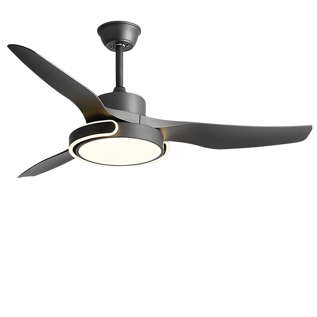 Brushed Nickel Remote Control Ceiling Fan Light with Dimming for Living Room
