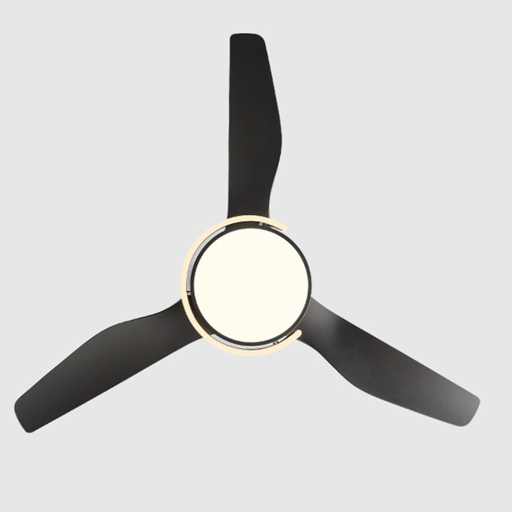 Modern White LED Remote Control Ceiling Fan Light with Dimming, Ideal for Living Room