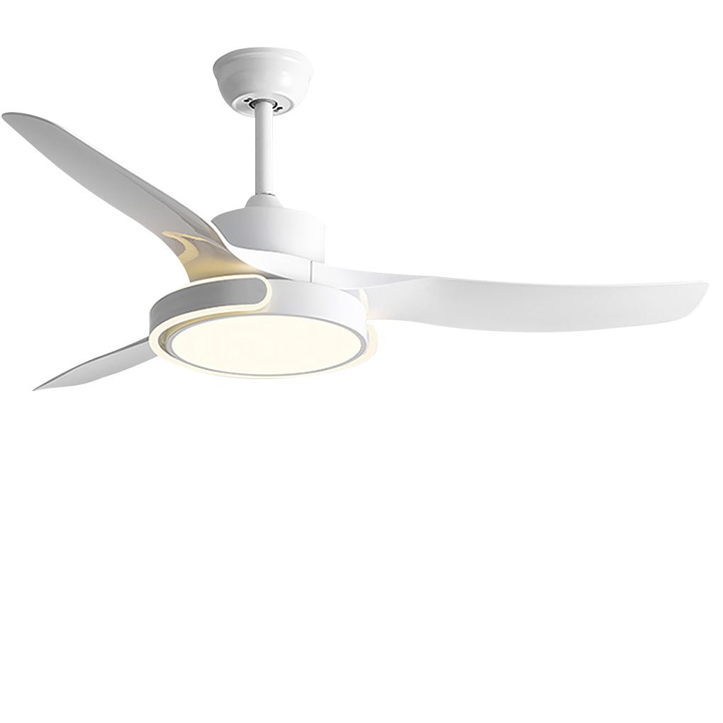 Brushed Nickel Remote Control Ceiling Fan Light with Dimming for Living Room