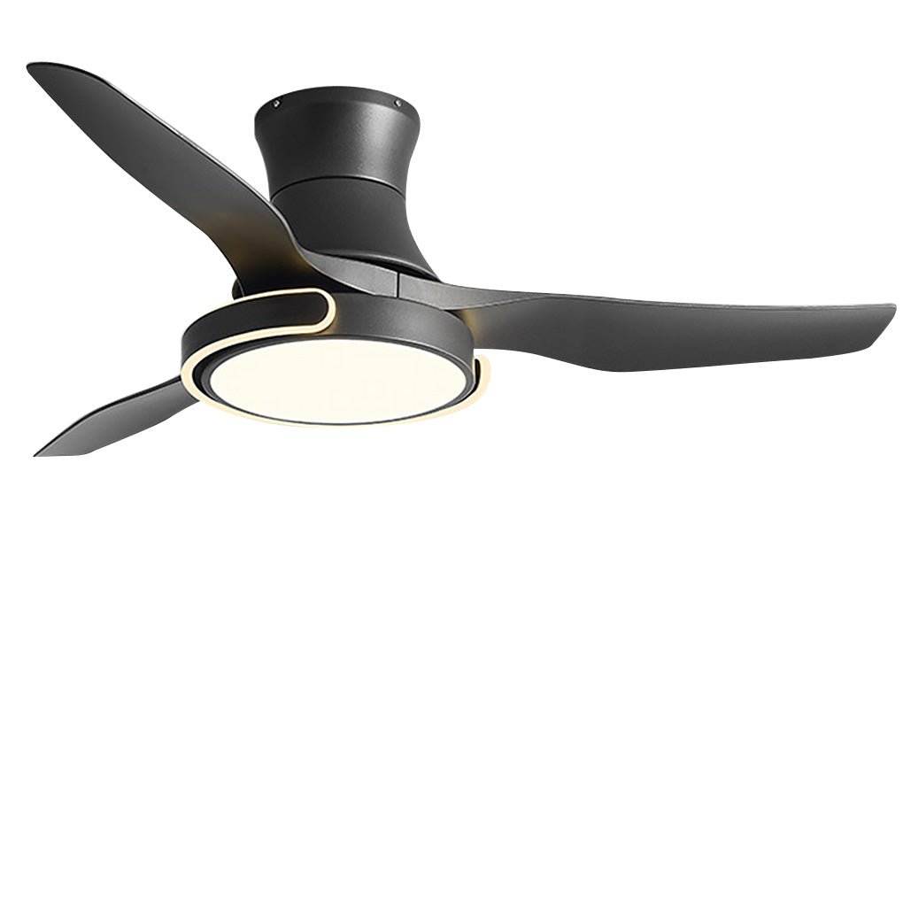 Modern White LED Remote Control Ceiling Fan Light with Dimming, Ideal for Living Room