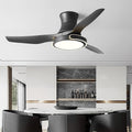 Brushed Nickel Remote Control Ceiling Fan Light with Dimming for Living Room