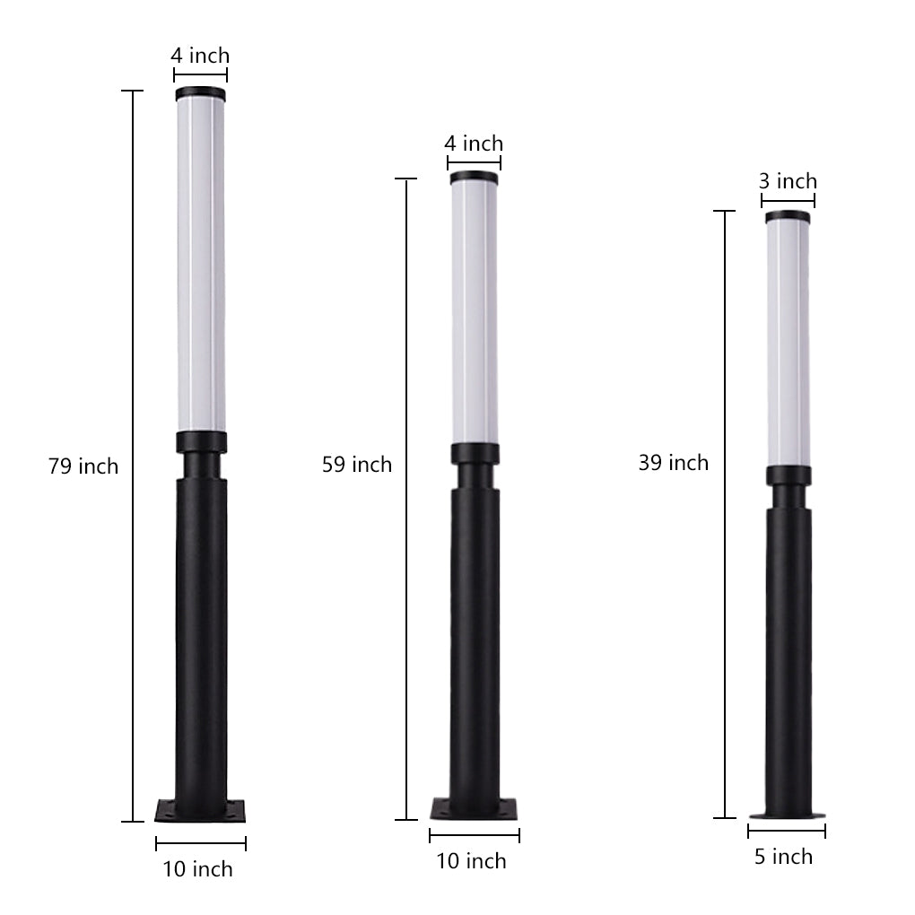 Modern Waterproof LED Outdoor Bollard Lights for Gardens & Pathways
