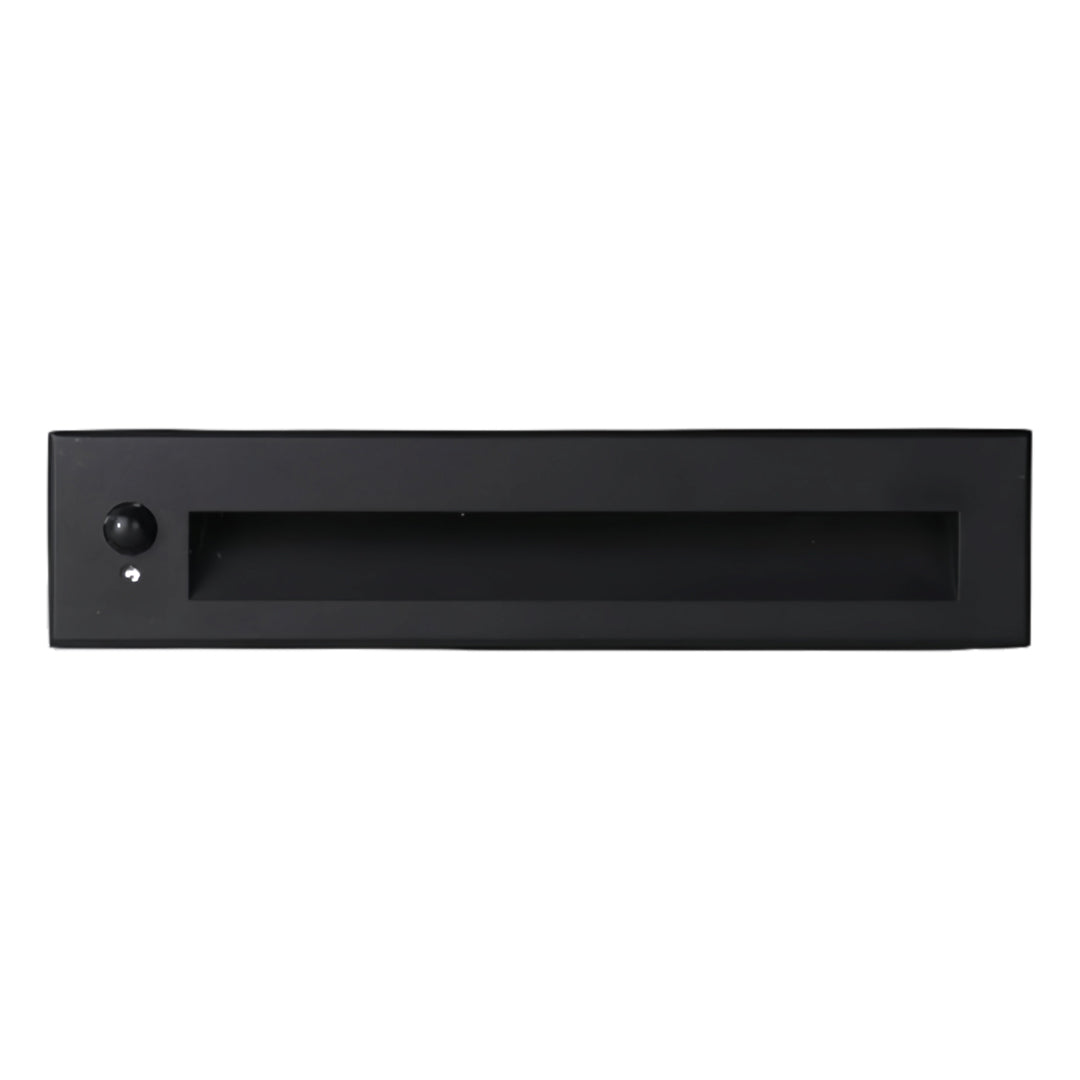 Modern Minimalist Embedded LED Step Lights for Outdoor Stairs – Black Finish