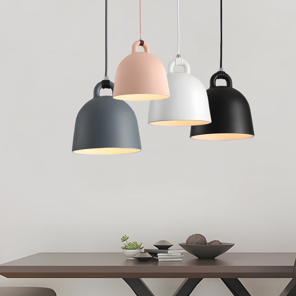 Minimalist Resin Semicircle Bell Chandelier for Nordic Style Interiors
