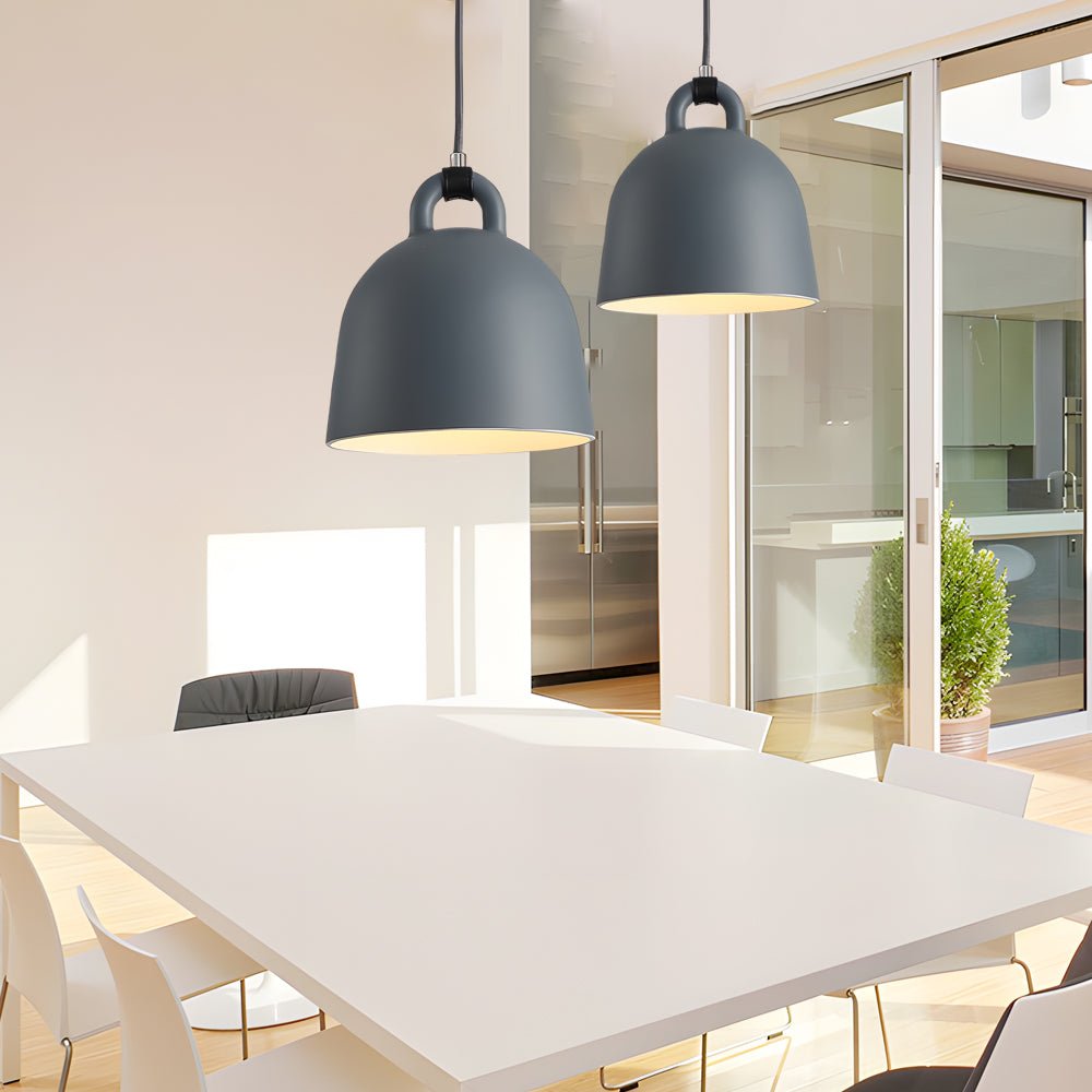 Minimalist Resin Semicircle Bell Chandelier for Nordic Style Interiors