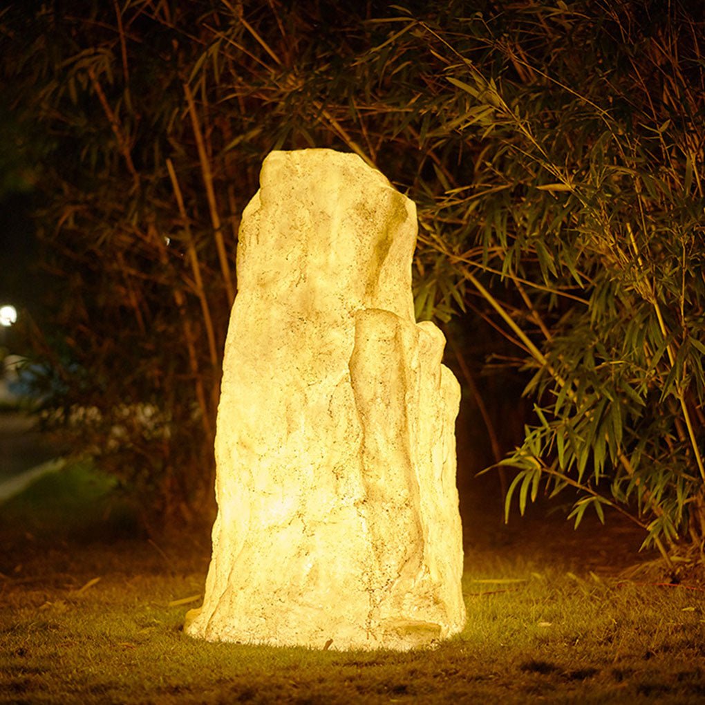 Stylish Simulated Stone Resin LED Outdoor Landscape Lawn Light Fixture