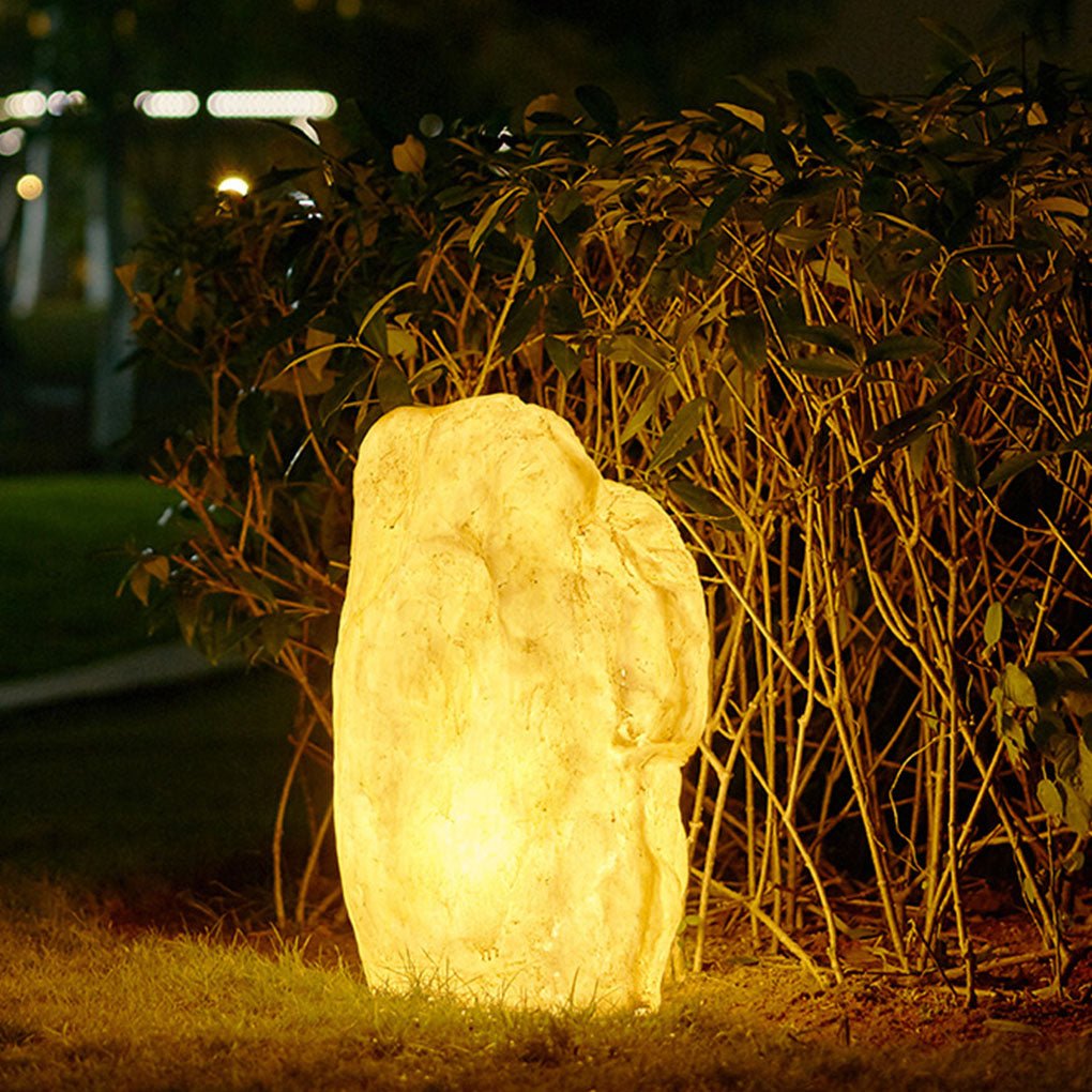Stylish Simulated Stone Resin LED Outdoor Landscape Lawn Light Fixture