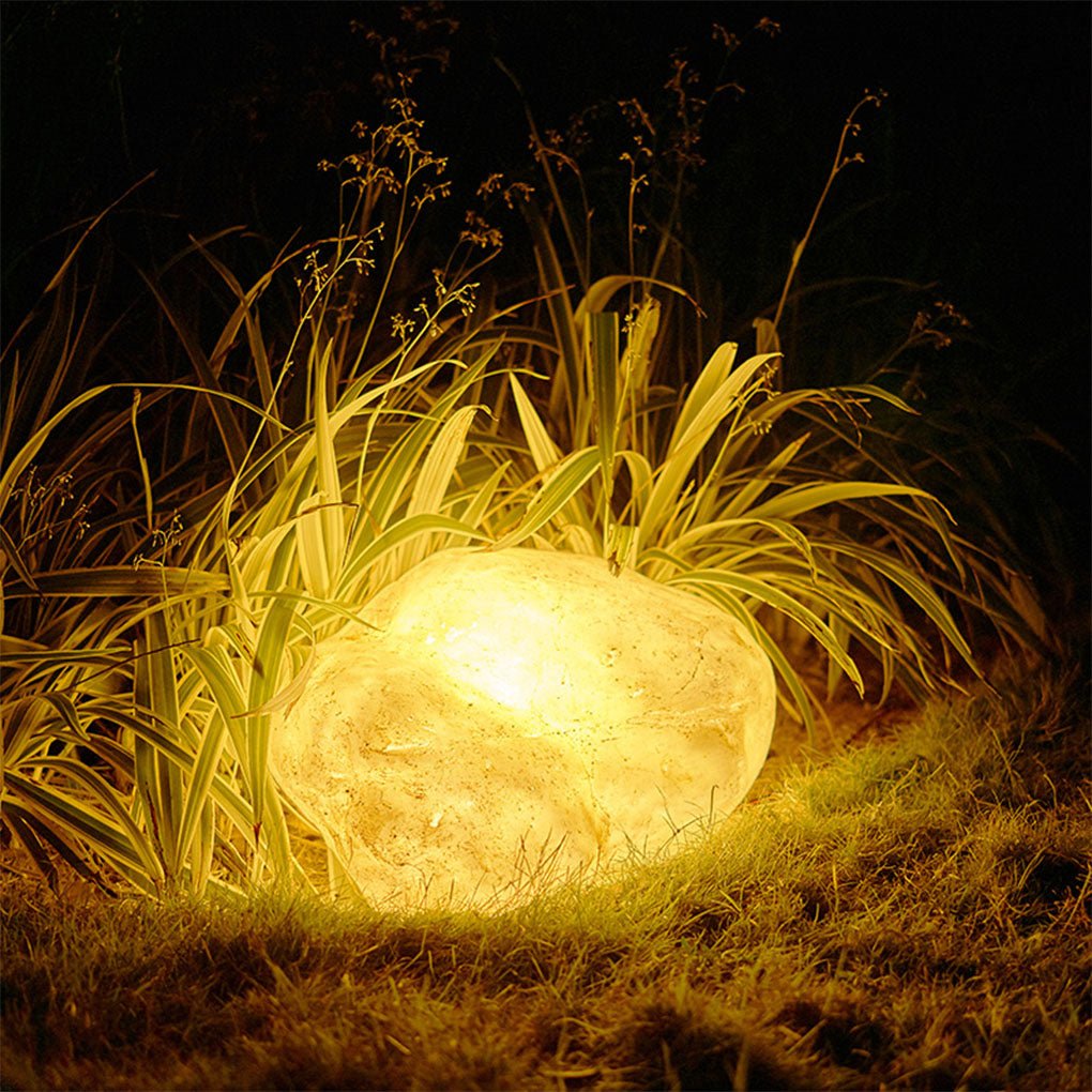Stylish Simulated Stone Resin LED Outdoor Landscape Lawn Light Fixture