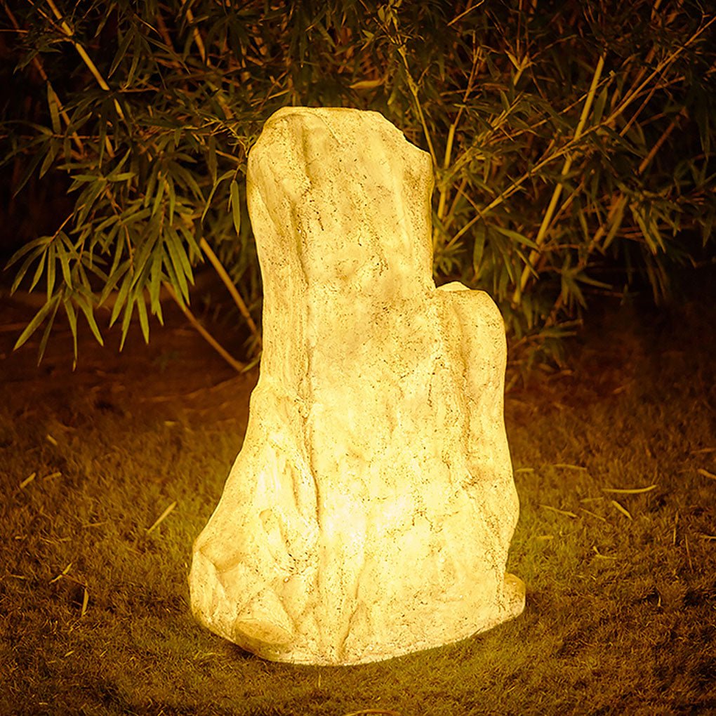 Stylish Simulated Stone Resin LED Outdoor Landscape Lawn Light Fixture