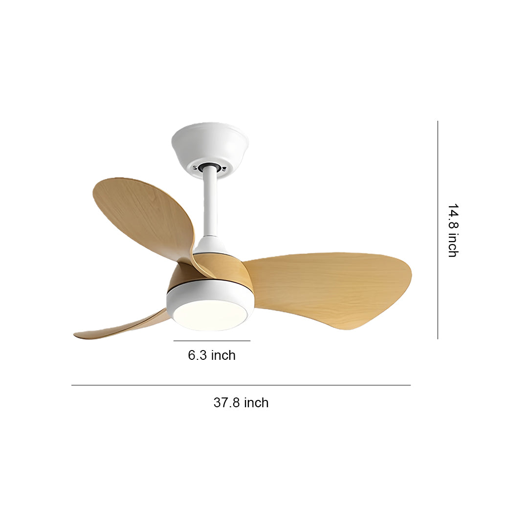 Vintage Black Metal Ceiling Fan with Light, Ideal for Living Room