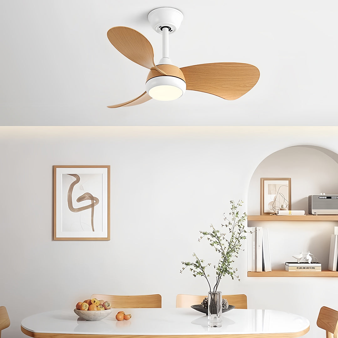 Vintage Black Metal Ceiling Fan with Light, Ideal for Living Room