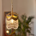 Elegant Vintage Crystal Tassel Pendant Light for French-Style Interiors