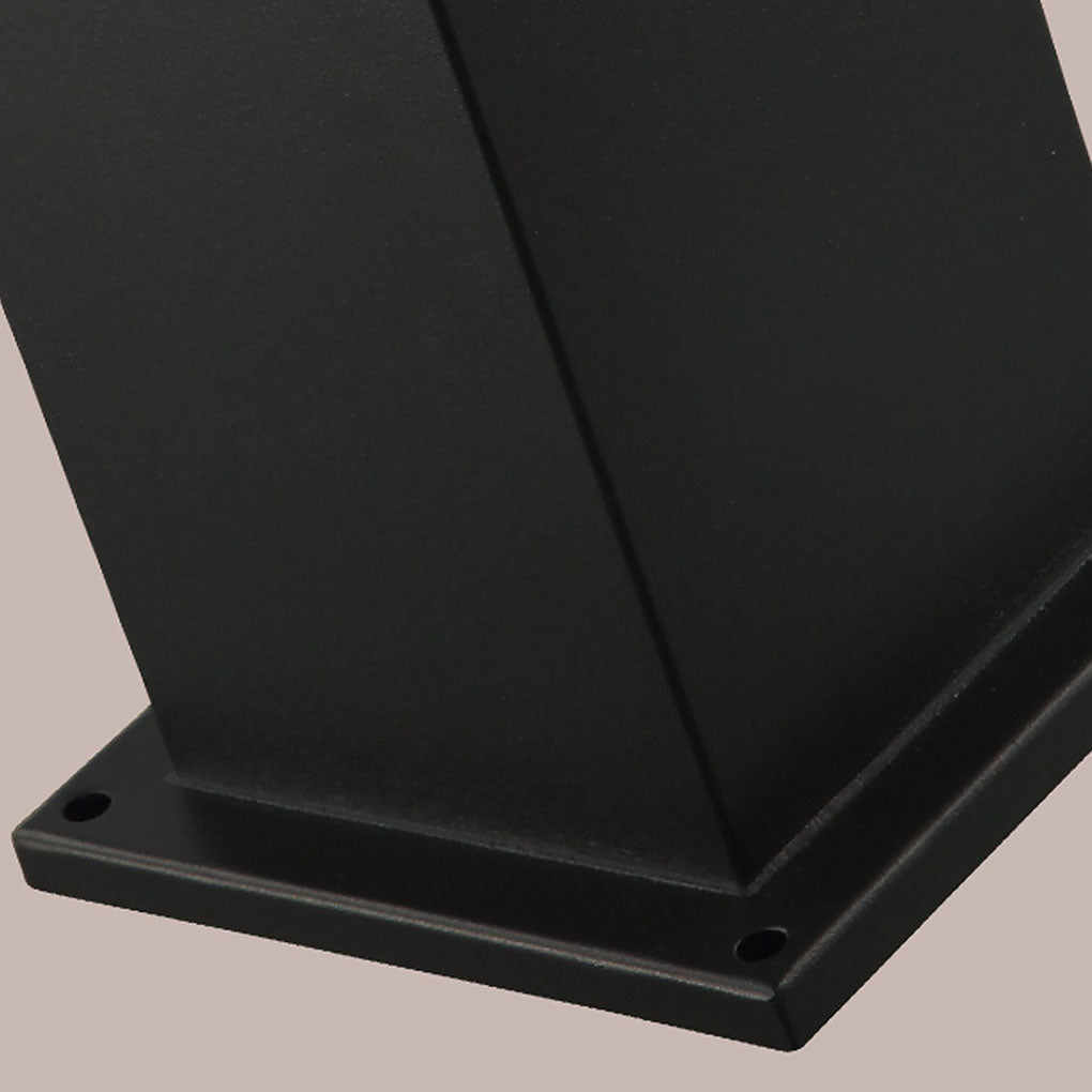 Retro European Solar Square Bollard Light for Garden Pathway Lighting