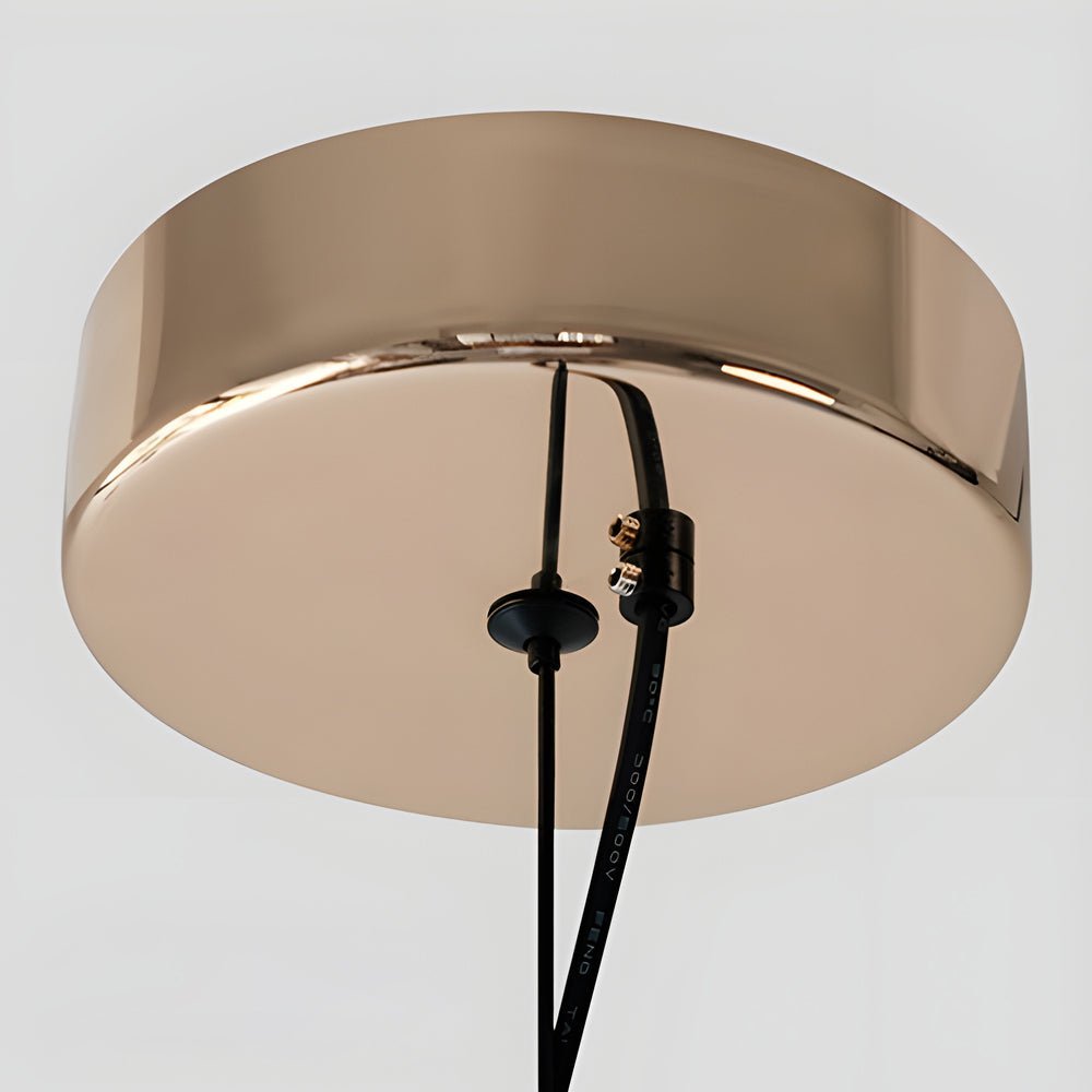 Nordic Dark Green Striped Glass Pendant Light Fixture for Home Decor