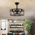 Rustic Retro Bladeless Ceiling Fan Lamp with Three-Speed Wind Control