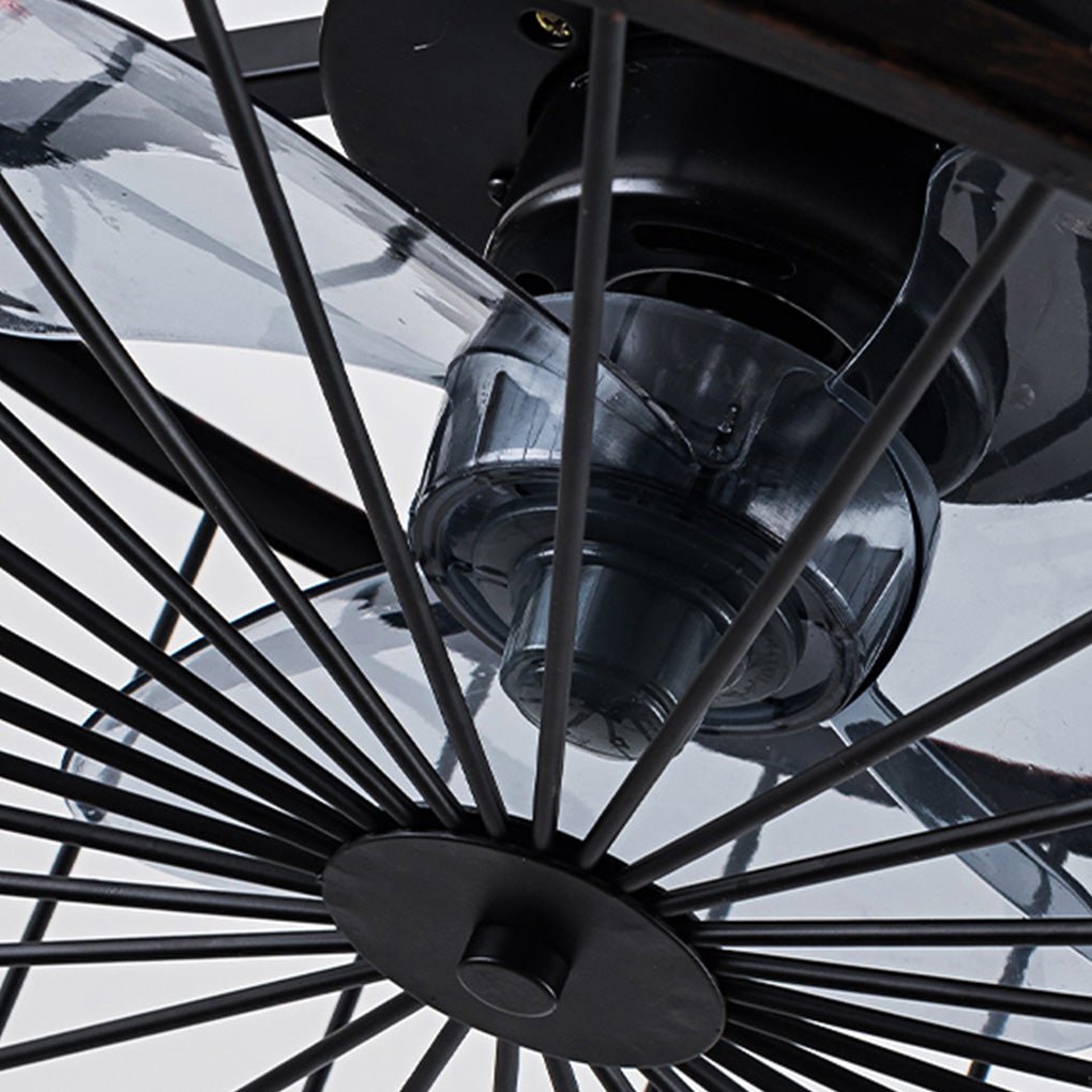 Rustic Retro Bladeless Ceiling Fan Lamp with Three-Speed Wind Control