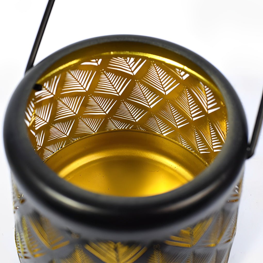Vintage-Style Iron Mesh Solar Lanterns - 2PCS LED Outdoor Hanging Lights