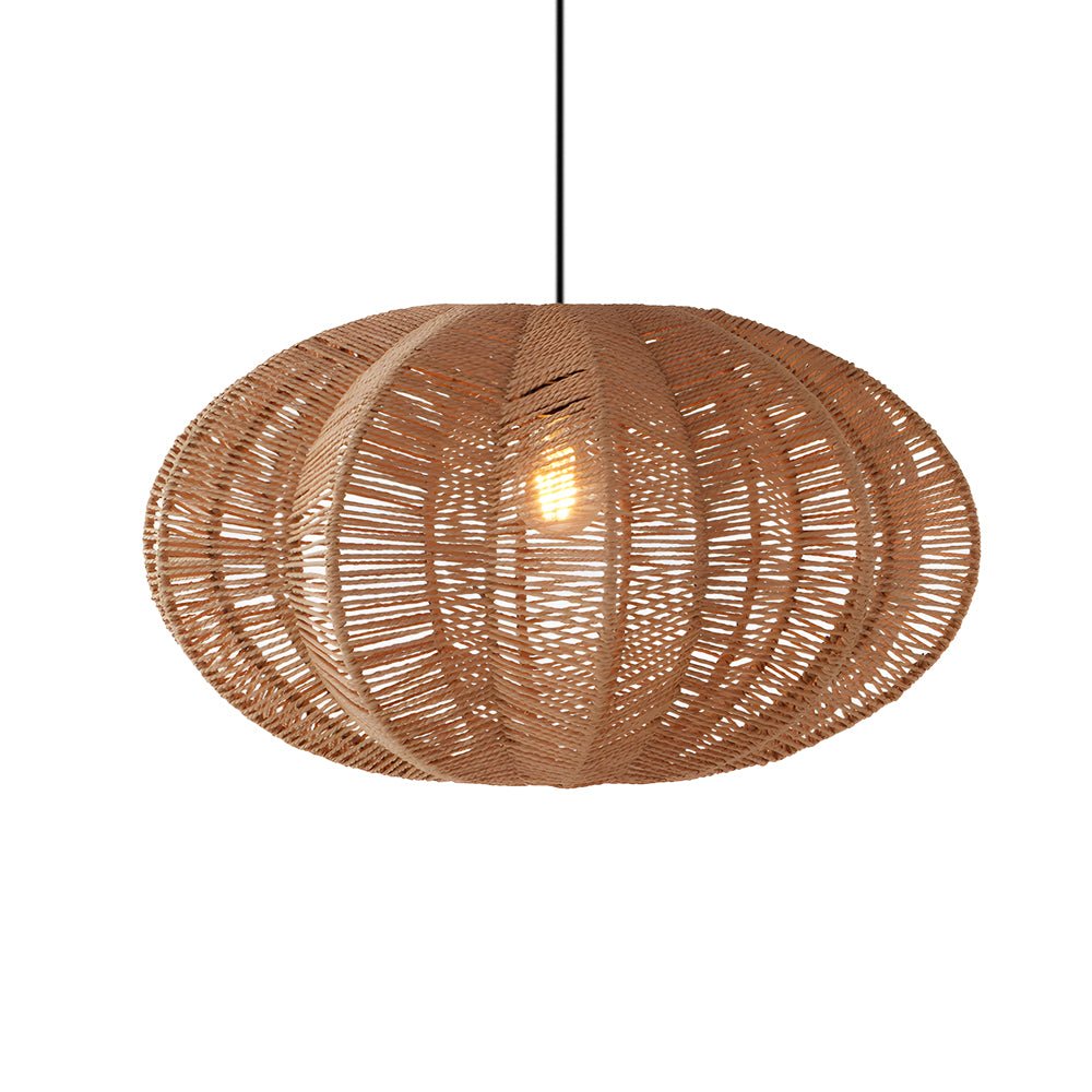 Vintage Hemp Rope Chandelier in Japanese Wabi-Sabi Style for Living Room