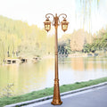 Vintage Black Metal Waterproof Lamp Post for Garden & Pathway Lighting