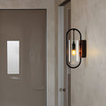 Nordic Retro LED Wall Light with Wood Base & Glass Shade for Any Room
