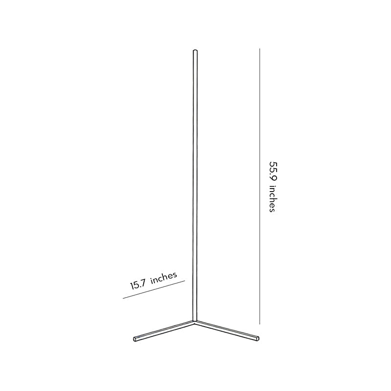 Modern Minimalist Black LED Corner Floor Lamp for Living Room Ambiance