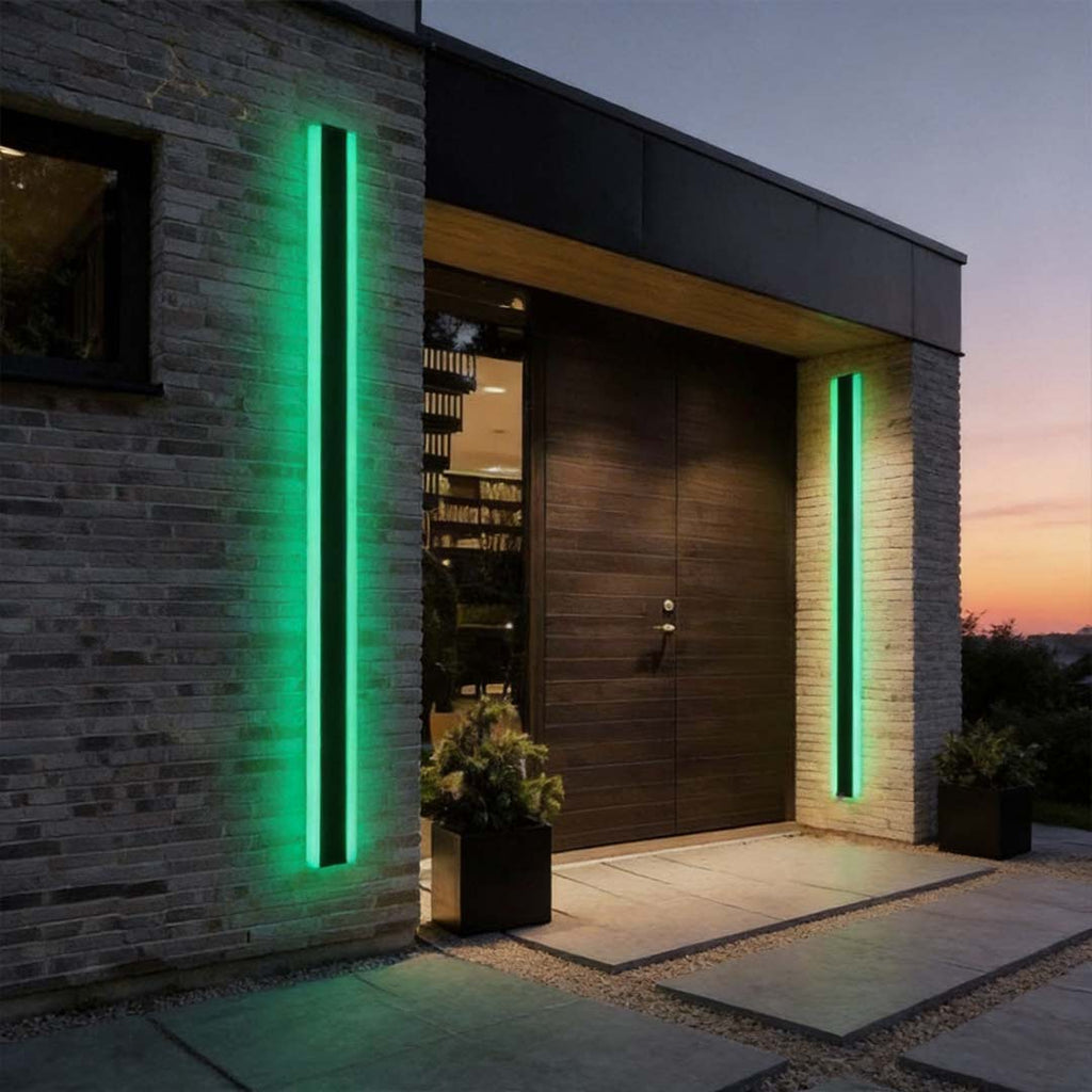 Sleek Black Waterproof LED Wall Light Fixture for Outdoor Patios & Gardens