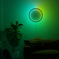 Modern Black RGB LED Ring Well Light Fixture for Home Decor Accent