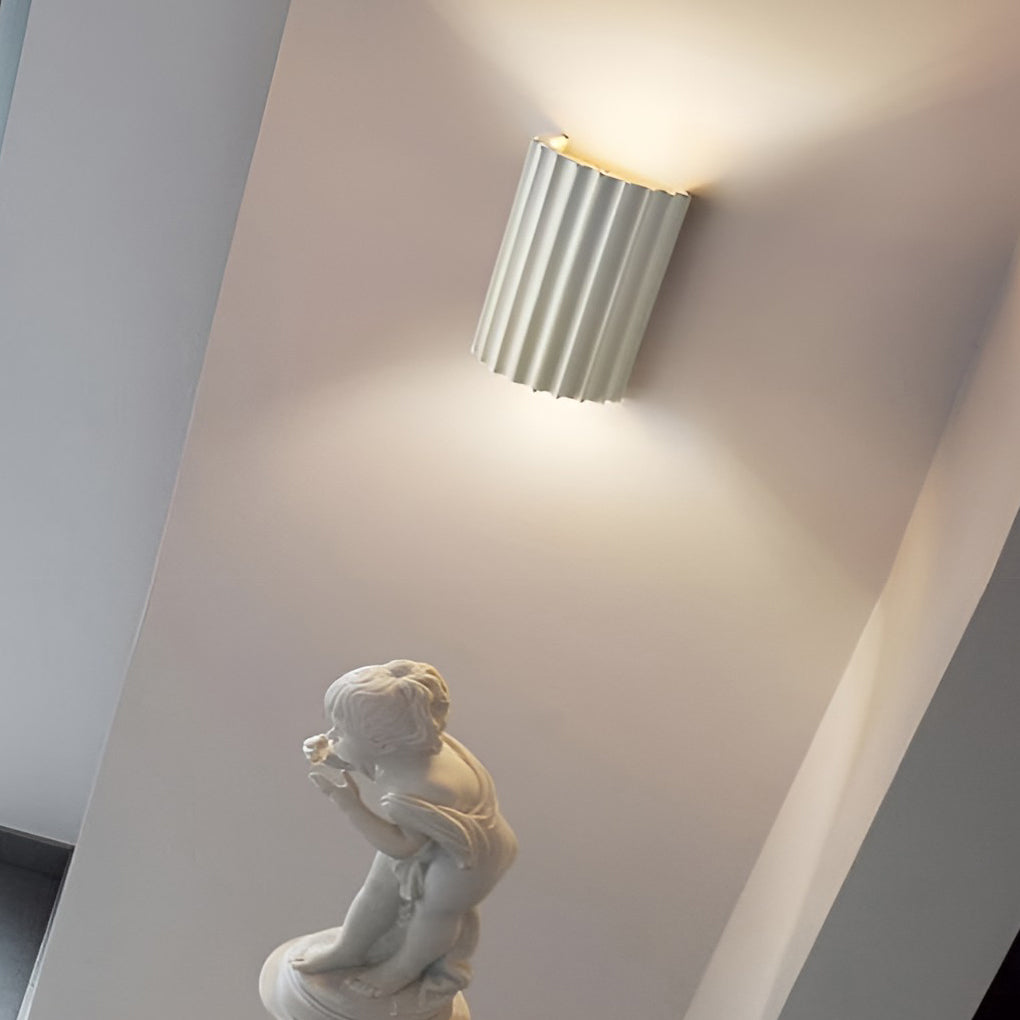 Nordic Ribbed Up and Down LED Wall Sconce for Living Room Bedroom