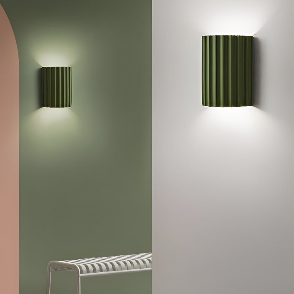 Nordic Ribbed Up and Down LED Wall Sconce for Living Room Bedroom