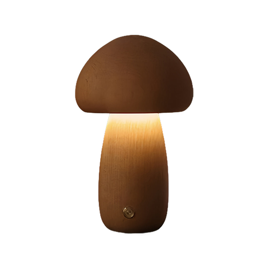 Elegant White Mushroom LED Table Lamp for Bedroom or Living Room Decor