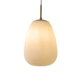 Elegant White Glass Pendant Light Fixture for Modern Dining Room Decor