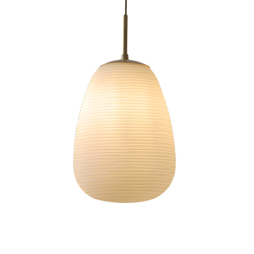 Elegant White Glass Pendant Light Fixture for Modern Dining or Living Room