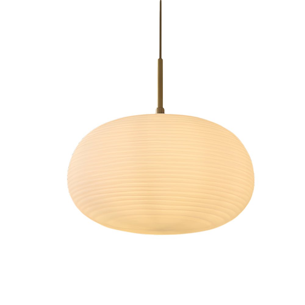 Elegant White Glass Pendant Light Fixture for Modern Dining or Living Room