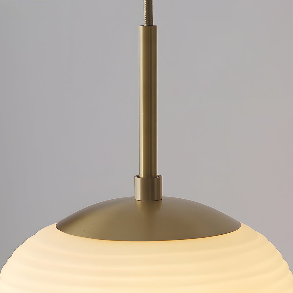 Elegant White Glass Pendant Light Fixture for Modern Dining or Living Room