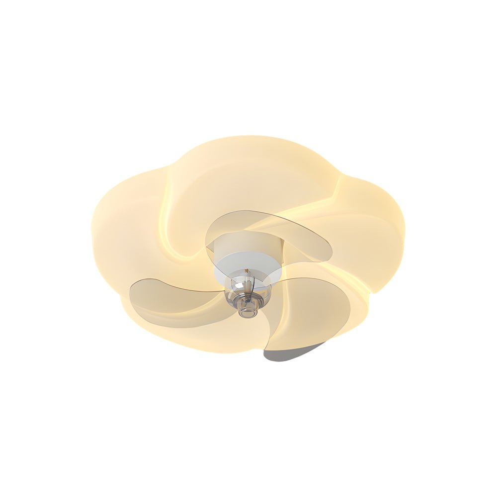 Elegant Floral Design 3-Speed Dimming LED Ceiling Fan for Bedrooms