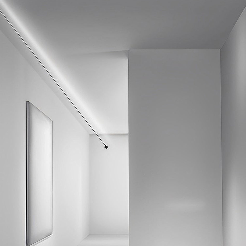 Rotatable Modern Black COB Linear Light Fixture for Living Room Decor