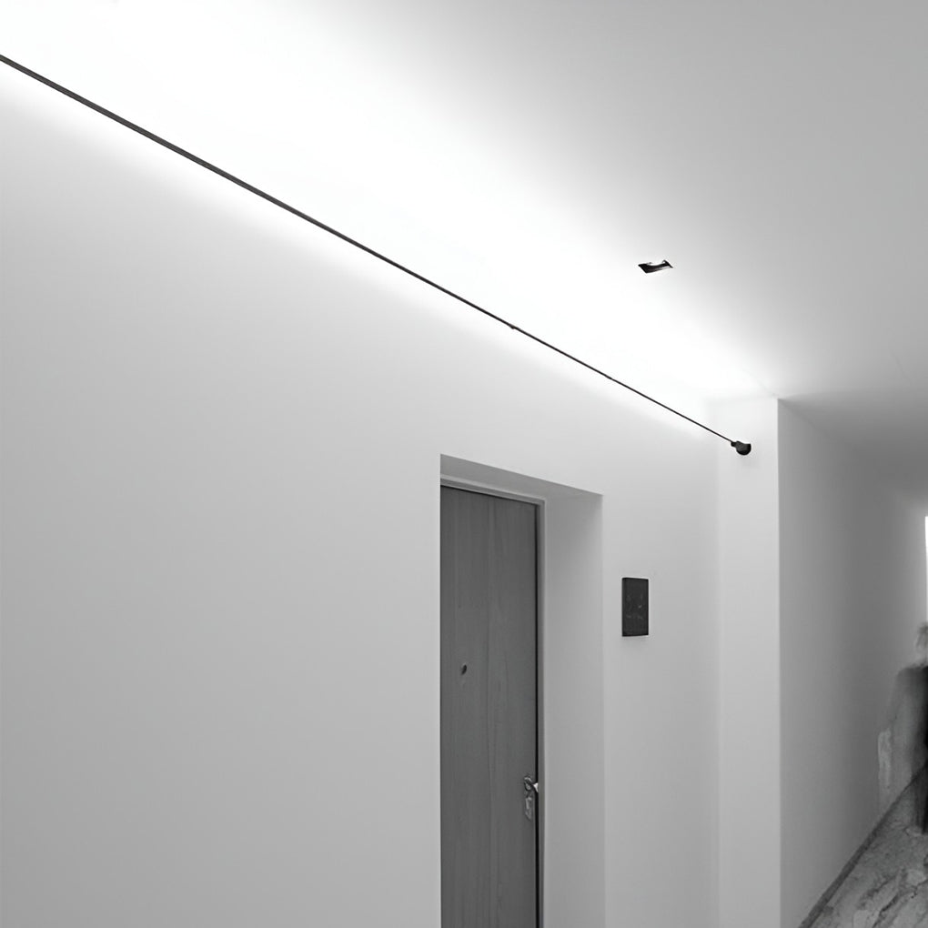 Rotatable Modern Black COB Linear Light Fixture for Living Room Decor
