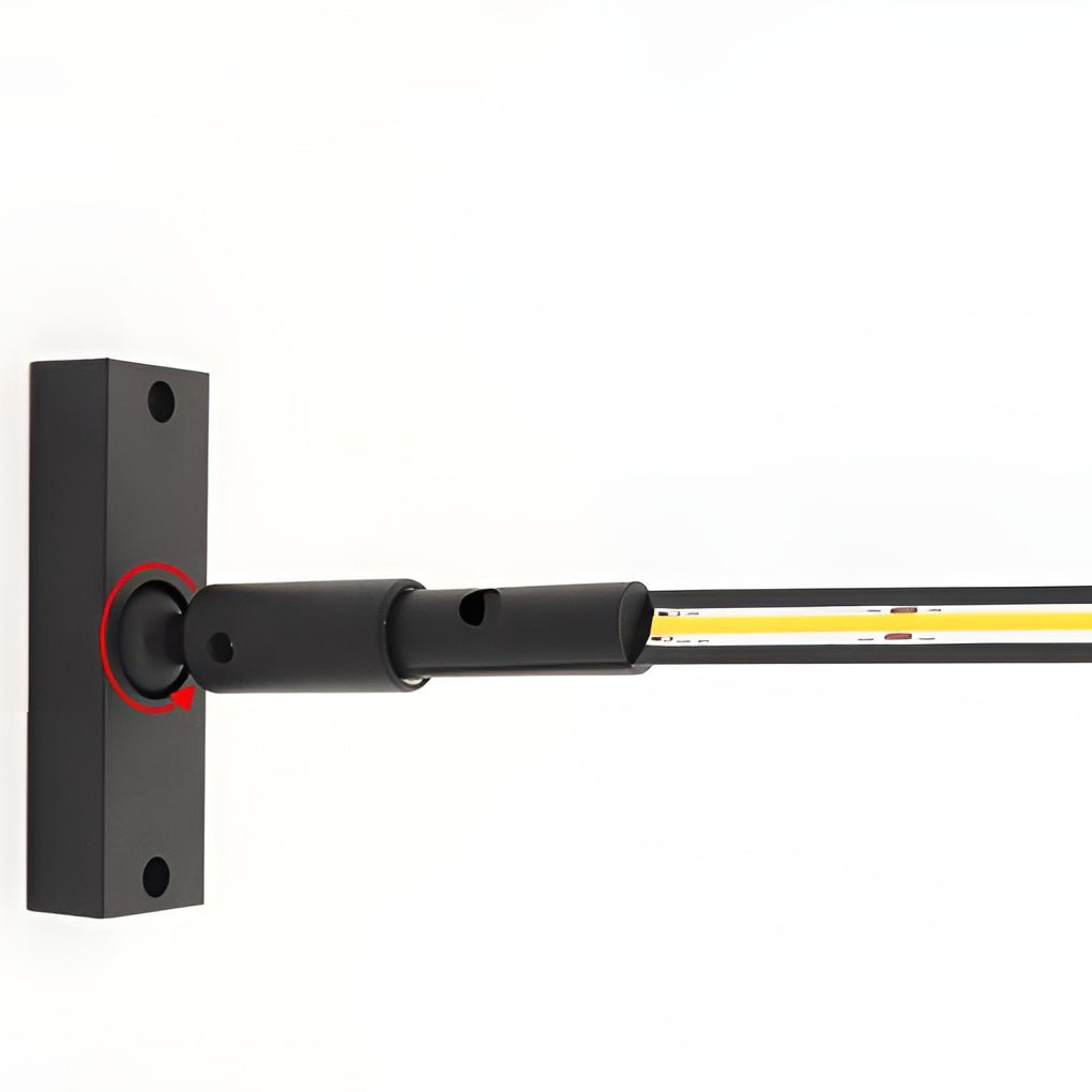 Rotatable Modern Black COB Linear Light Fixture for Living Room Decor