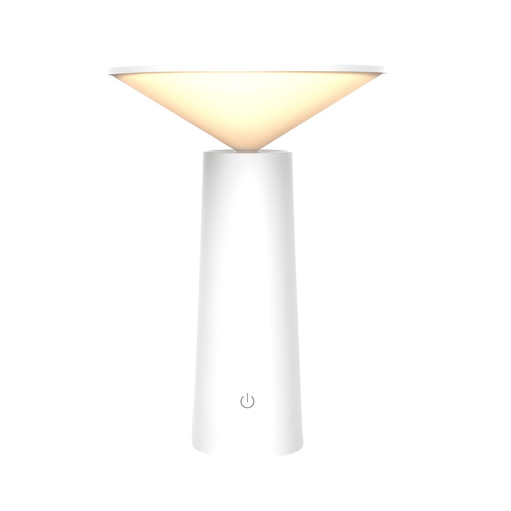 Adjustable USB Rechargeable LED Desk Lamp in Sleek Black Metal for Home Office